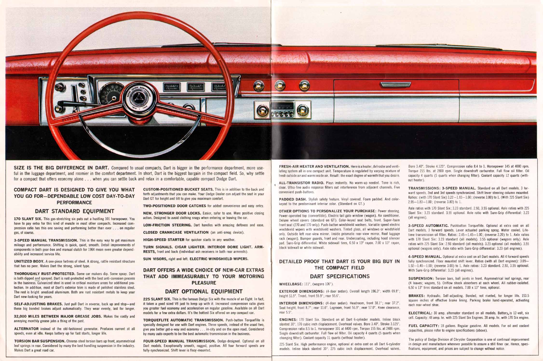 1964 Dodge Dart Brochure Page 4